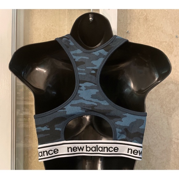 New Balance Blue Camo Sports Bra New With Tags Size XL - Picture 4 of 8